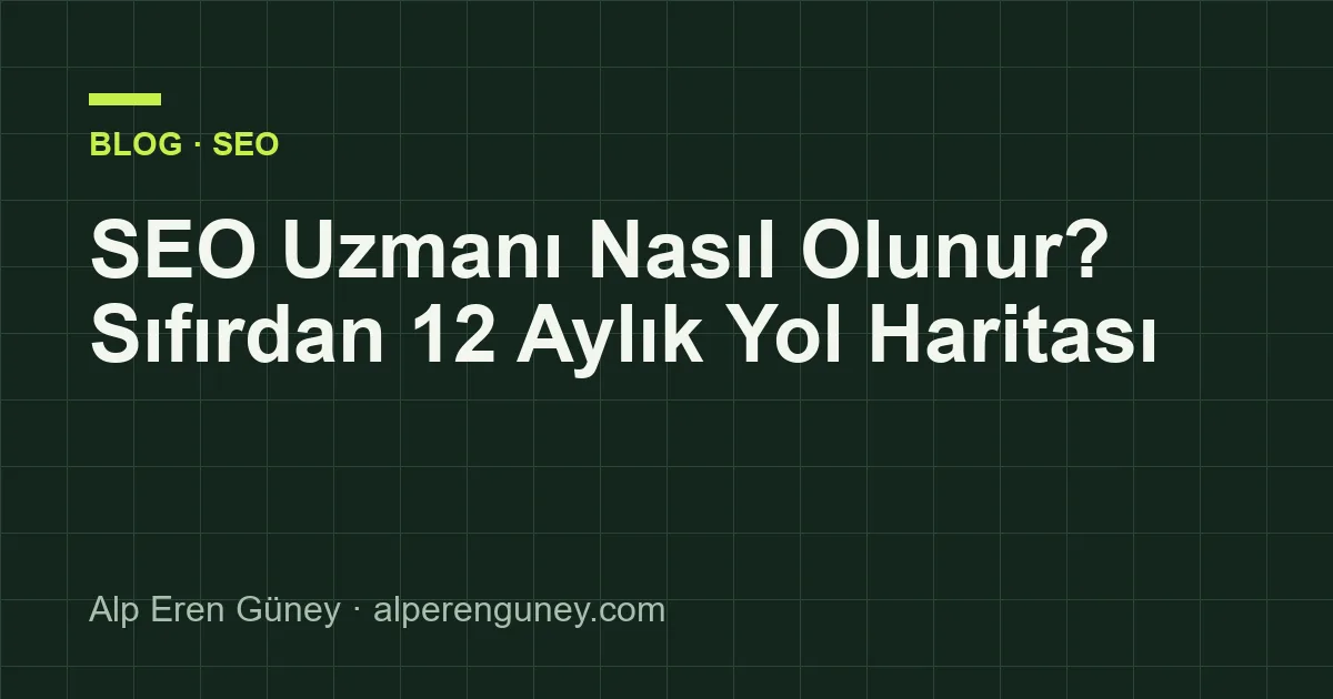 SEO Uzmanı Nasıl Olunur? Sıfırdan 12 Aylık Yol Haritası